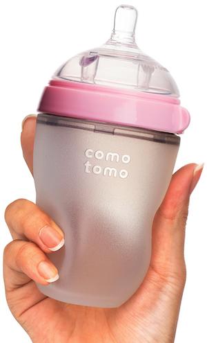 Comotomo pink natural baby bottle best for breastfed babies