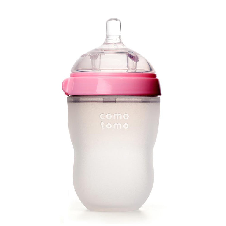 Comotomo pink natural baby bottle best for breastfed babies